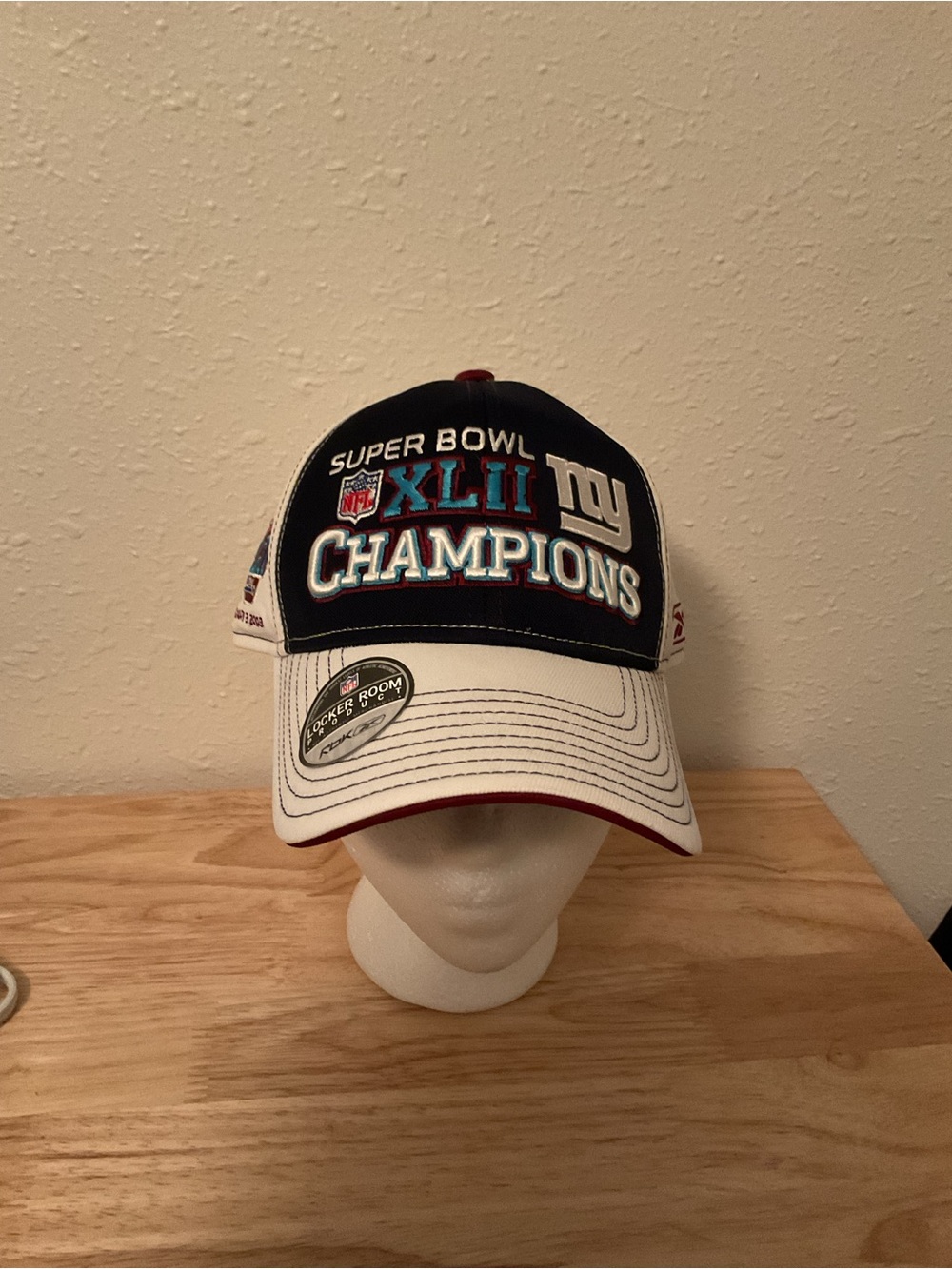NFL New York Giants Super Bowl XLII Champions Hat Reebok